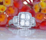 Tremendous Diamond Ring with Emerald Cut Diamonds