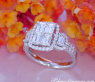 Tremendous Diamond Ring with Emerald Cut Diamonds