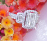 Tremendous Diamond Ring with Emerald Cut Diamonds