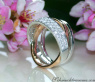 Multirow Diamond Ring in Rosegold and Whitegold 18k