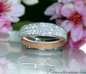Multirow Diamond Ring in Rosegold and Whitegold 18k