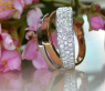 Multirow Diamond Ring in Rosegold and Whitegold 18k