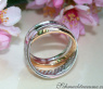 Multirow Diamond Ring in Rosegold and Whitegold 18k