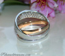Multirow Diamond Ring in Rosegold and Whitegold 18k