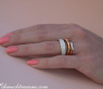 Pretty Multirow Diamond Ring in Rose & White Gold