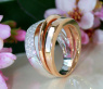 Pretty Multirow Diamond Ring in Rose & White Gold