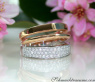 Pretty Multirow Diamond Ring in Rose & White Gold