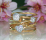 Multirow Yellowgold Ring with Diamonds