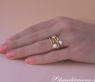 Multirow Yellowgold Ring with Diamonds
