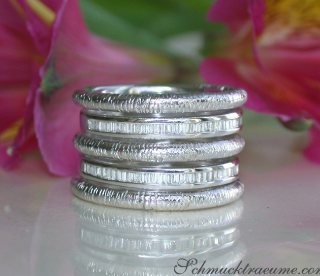 Puristic Whitegold Ring with Diamonds Puristic Whitegold Ring with Diamonds