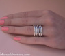 Puristic Whitegold Ring with Diamonds