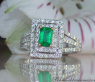 Pretty Emerald Ring with Diamonds