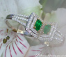 Pretty Emerald Ring with Diamonds