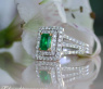 Pretty Emerald Ring with Diamonds