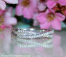 Extra Thin Crossover Diamond Ring