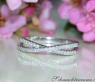 Extra Thin Crossover Diamond Ring
