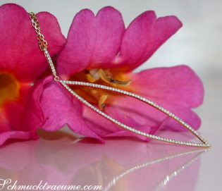 Diamant Kette in Gelbgold 750