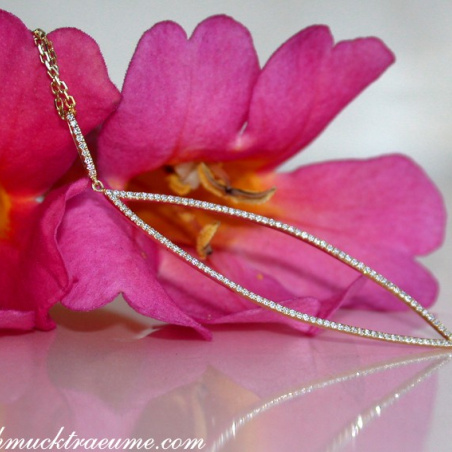 Diamant Kette in Gelbgold 750