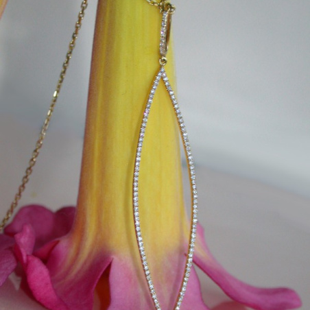 Diamant Kette in Gelbgold 750