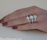 Diamant Ring im Blüten Design