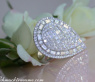 Prestigious Diamond Pear Ring in Whitegold 18k (4.27 ct.)