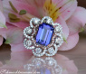 Exceptional AAA Tanzanite Ring with Diamonds