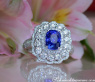 Exquisite Sapphire Ring with Diamonds