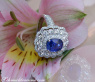 Exquisite Sapphire Ring with Diamonds