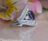 Precious AAA Tanzanite Ring with Diamonds in Whitegold 18k