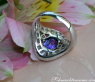 Precious AAA Tanzanite Ring with Diamonds in Whitegold 18k