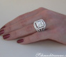  Luxuriöser Brillanten Ring mit Princess und Baguette Diamanten