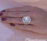  Luxuriöser Brillanten Ring mit Princess und Baguette Diamanten