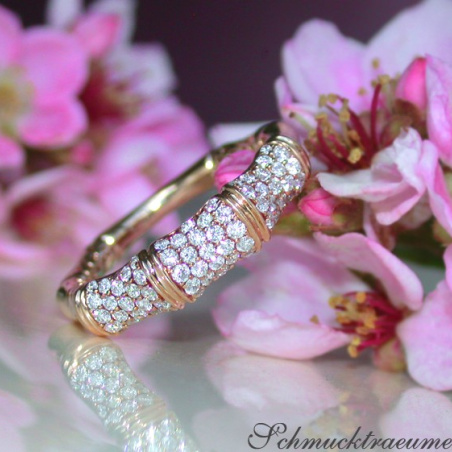 Interesting Diamond Bamboo Ring