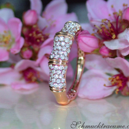 Interesting Diamond Bamboo Ring