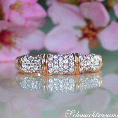Interesting Diamond Bamboo Ring