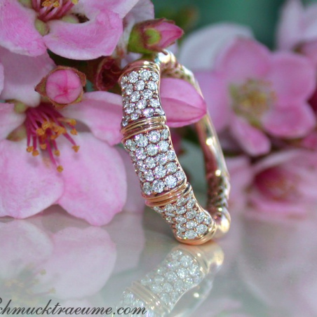 Interesting Diamond Bamboo Ring
