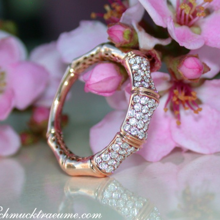 Interesting Diamond Bamboo Ring