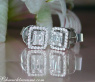 Beautiful Diamond Earrings (Baguette and Brilliant Cut)