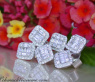 Precious Square Style Diamond Earrings