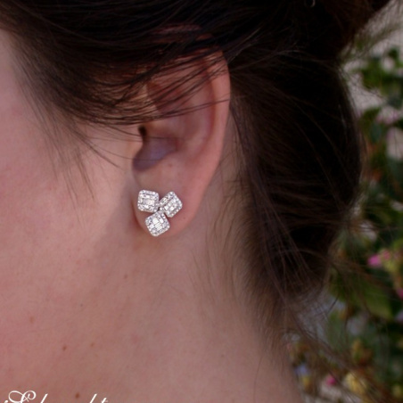Precious Square Style Diamond Earrings