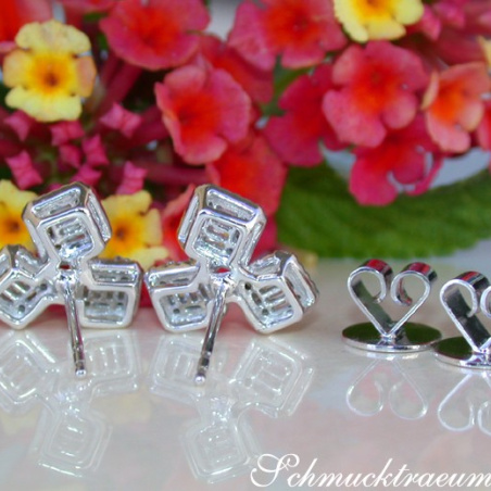 Precious Square Style Diamond Earrings