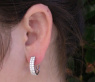 Elegant Diamond Hoop Earrings in Whitegold 18K (Ø 21 mm)