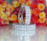 Elegant Diamond Hoop Earrings in Whitegold 18K (Ø 21 mm)