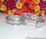 Elegant Diamond Hoop Earrings in Whitegold 18K (Ø 21 mm)