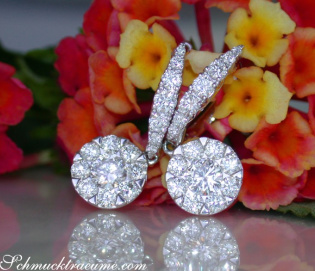 Magnificent Diamond Earrings (Illusion Design)