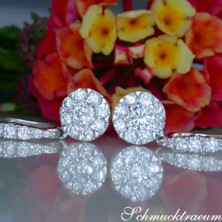 Magnificent Diamond Earrings (Illusion Design)