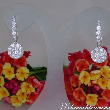 Magnificent Diamond Earrings (Illusion Design)