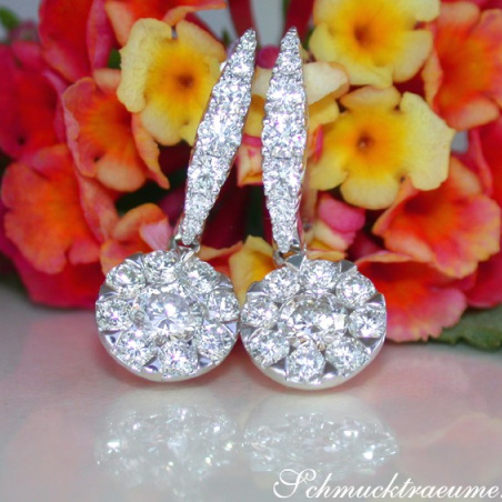Magnificent Diamond Earrings (Illusion Design)