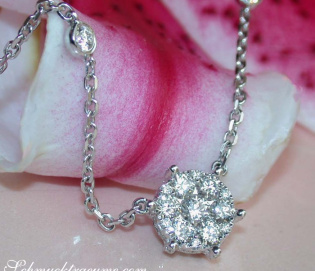 Exquisite Diamond Necklace in Whitegold 18k