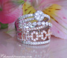 Multirow Diamond Ring in Whitegold and Rosegold